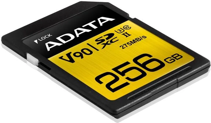 ADATA SDXC karta 256GB Premier One UHS-II U3 Class 10 (R:275 W:155 MB s)