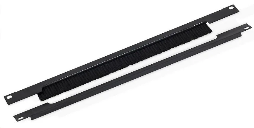 Triton - Vstupní panel pro kabel regálu s kartáckem - 1U - 19"