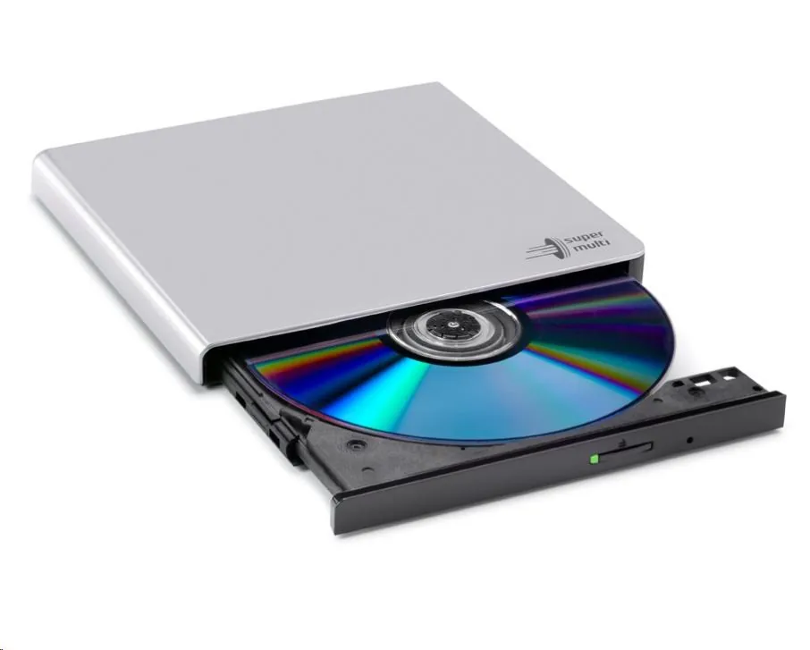 HITACHI LG - externí mechanika DVD-W CD-RW DVD±R ±RW RAM GP57ES40, Slim, Silver, box+SW