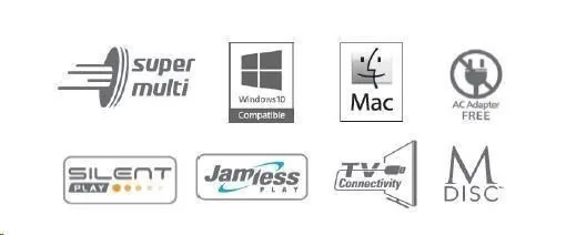 HITACHI LG - externí mechanika DVD-W CD-RW DVD±R ±RW RAM GP57EW40, Slim, White, box+SW