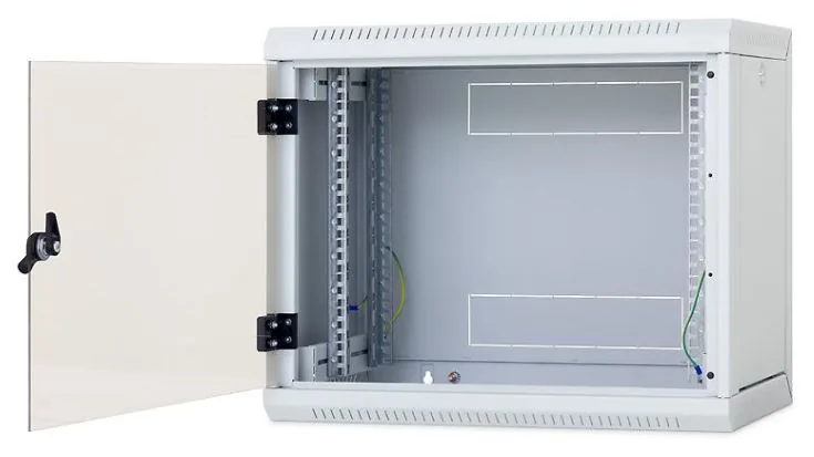 TRITON 19" jednodílný rozvaděč 9U 600mm, odnímatelné boční kryty, černý