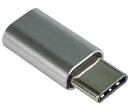 PremiumCord Adaptér USB-C male - USB2.0 Micro-B female, stříbrný