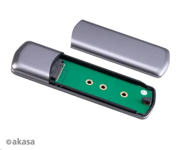 AKASA externí box pro M.2 SATA NVMe SSD, USB 3.2 Gen 2, 10Gb s, hliník