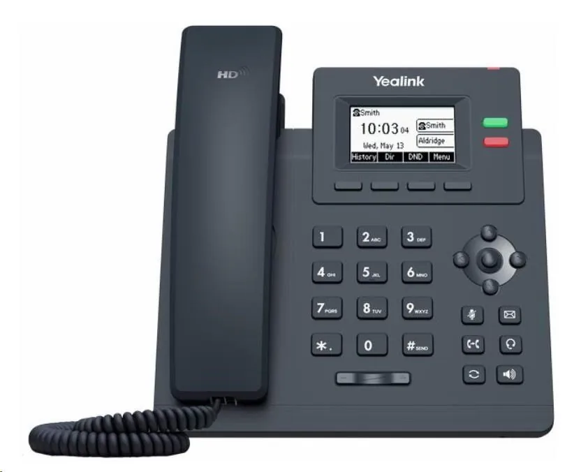 Yealink SIP-T31G SIP telefon, PoE, 2,3" 132x64 podsv. LCD, x SIP úč., GigE