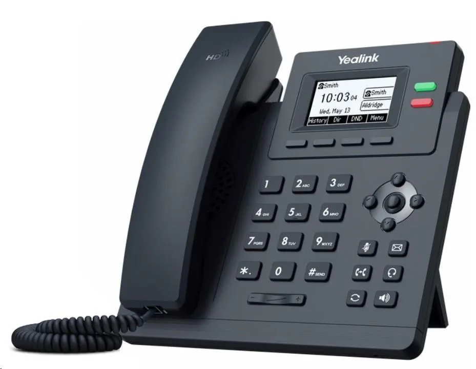 Yealink SIP-T31G SIP telefon, PoE, 2,3" 132x64 podsv. LCD, x SIP úč., GigE