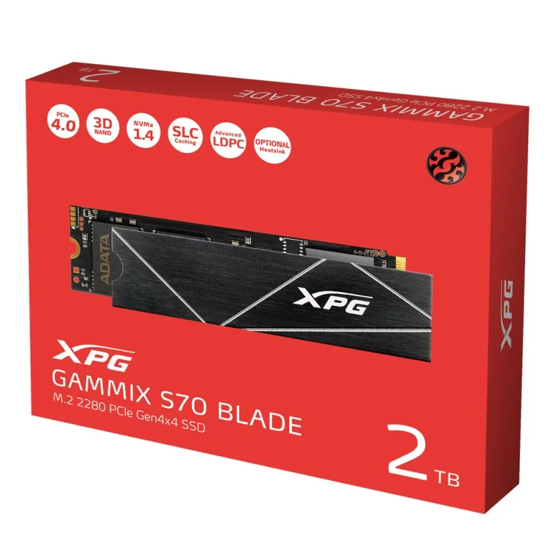 ADATA GAMMIX S70 BLADE/2TB/SSD/M.2 NVMe/Černá/Heatsink/5R