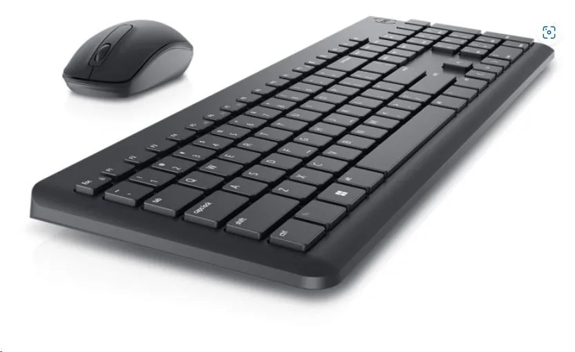 Dell Keyboard and Mouse KM3322W - Klávesnice a sada myši - bezdrátový - 2.4 GHz - QWERTZ - česká/slovenská - černá - s 3 years Advanced Exchange Service