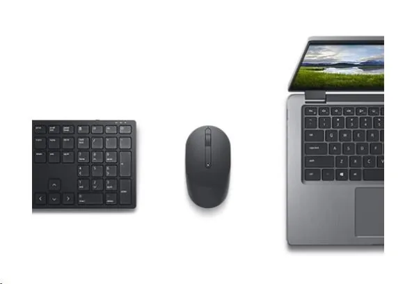 Dell Pro Keyboard and Mouse KM5221W - Klávesnice a sada myši - bezdrátový - 2.4 GHz - QWERTZ - česká/slovenská - černá
