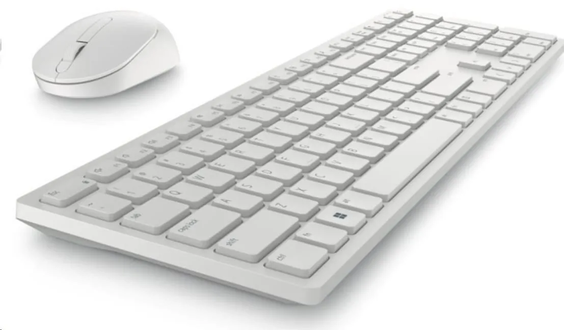 Dell Pro Wireless Keyboard and Mouse - KM5221W - Czech Slovak (QWERTZ) - White