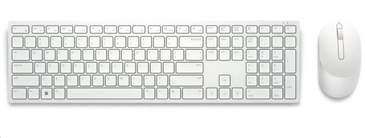 Dell Pro Wireless Keyboard and Mouse - KM5221W - Czech Slovak (QWERTZ) - White