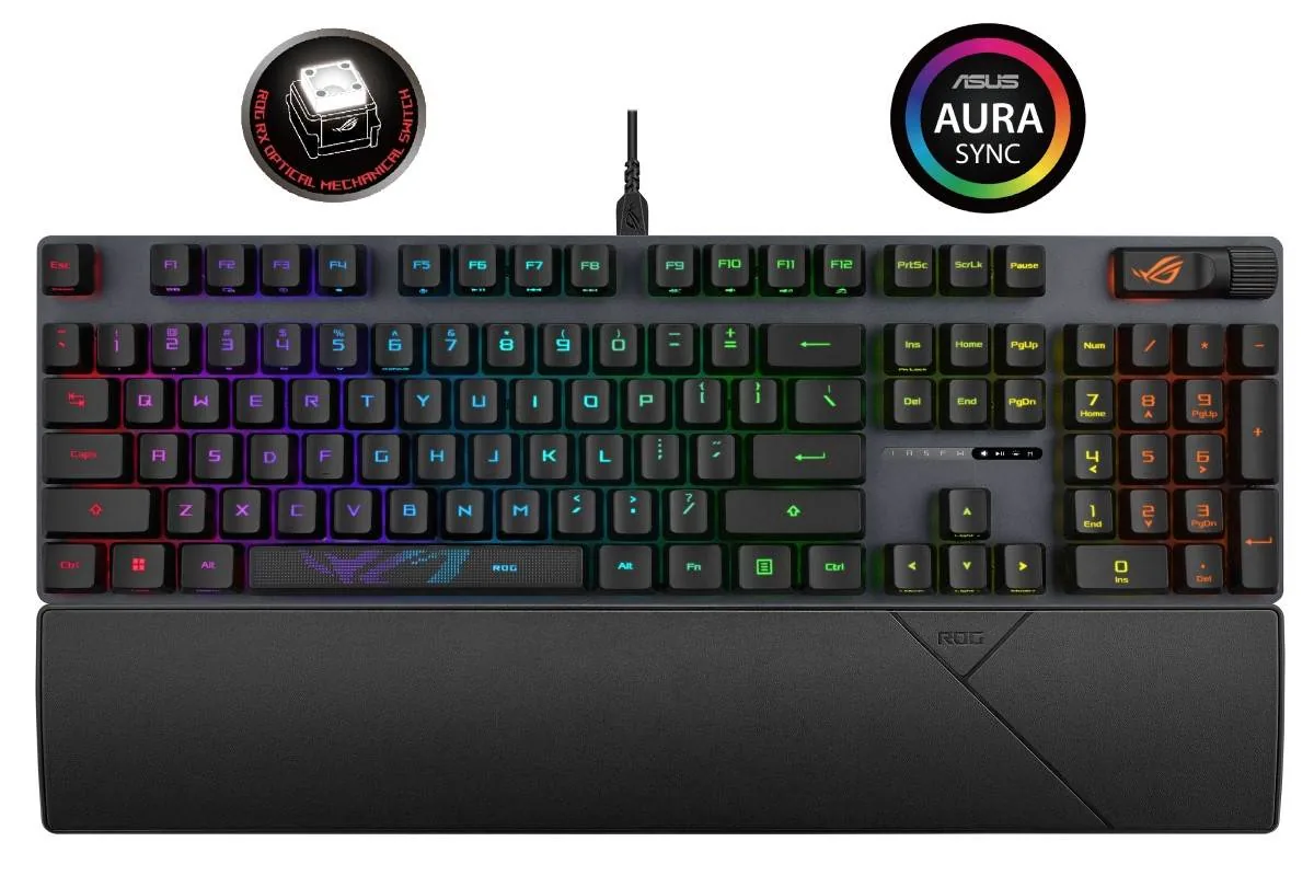 ASUS KB ROG STRIX SCOPE II (ROG RX RED PBT), mechanická, drátová, US