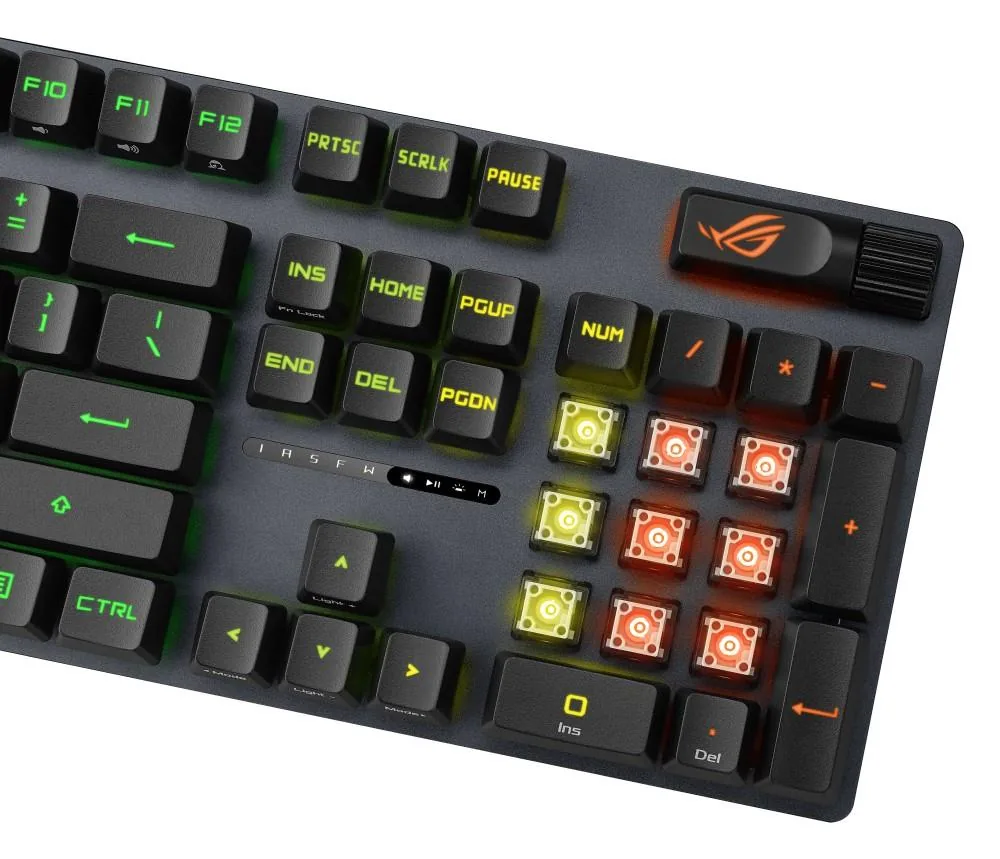 ASUS KB ROG STRIX SCOPE II (ROG RX RED PBT), mechanická, drátová, US