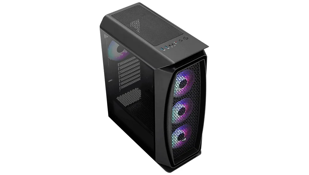 AEROCOOL skříň Aero One Frost ML G, Mid tower, 2x USB 3.0, 2x audio, 4x 120mm RGB Fan, bez zdroje