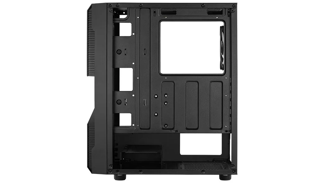AEROCOOL skříň Menace Saturn FRGB ML G, Mid tower, 2x USB 3.0, 2x audio, 1x 120mm FRGB Fan, bez zdroje
