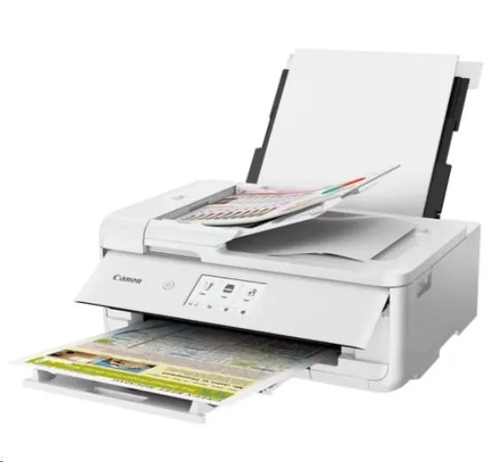 Canon PIXMA TS9551Ca - Multifunkční tiskárna - barva - tryskový - A4 (210 x 297 mm), Legal (216 x 356 mm) (originální) - A3 (média) - až 15 ipm (tisk) - 200 listy - USB 2.0, LAN, Wi-Fi(n) - bílá