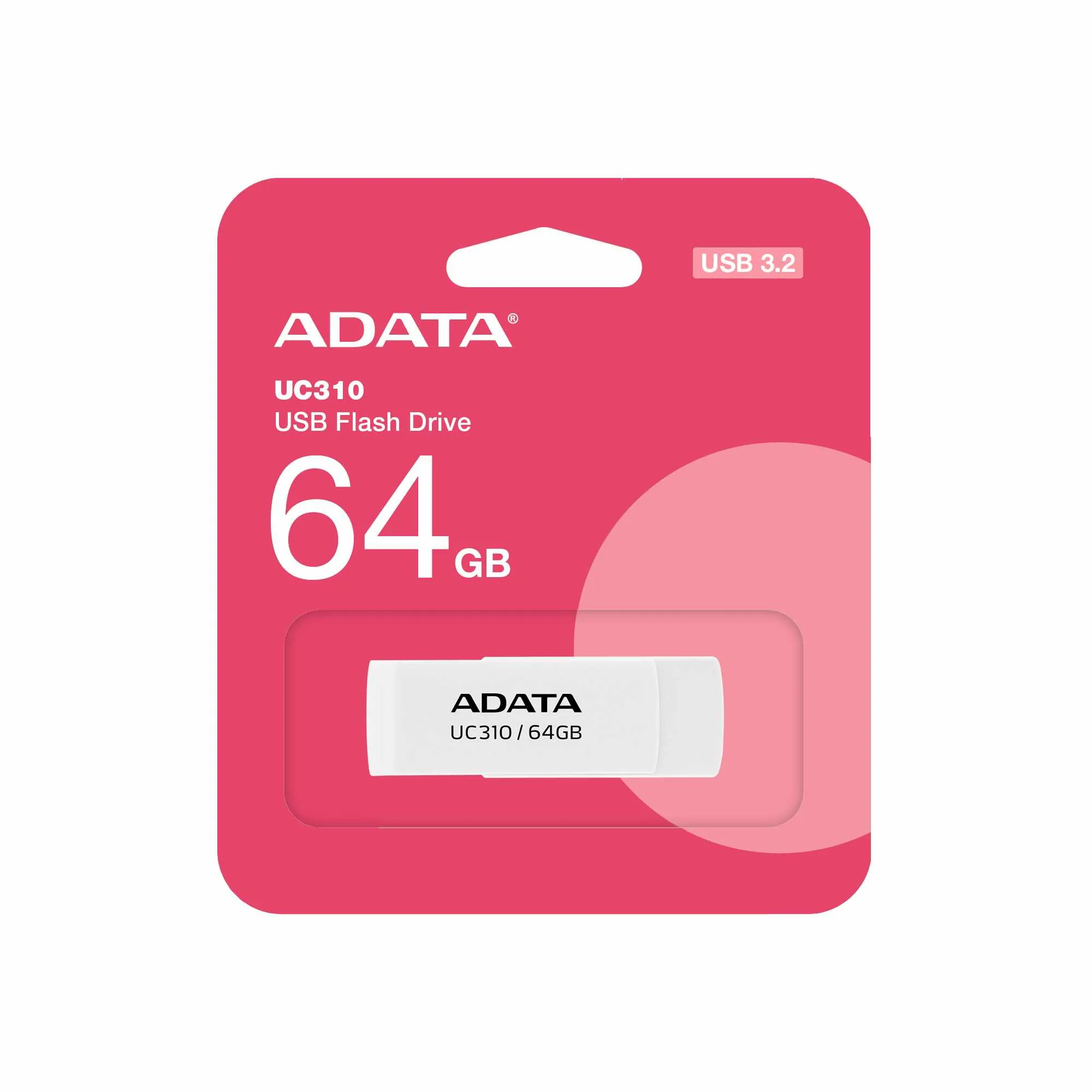 ADATA UC310/64GB/USB 3.2/USB-A/Bílá