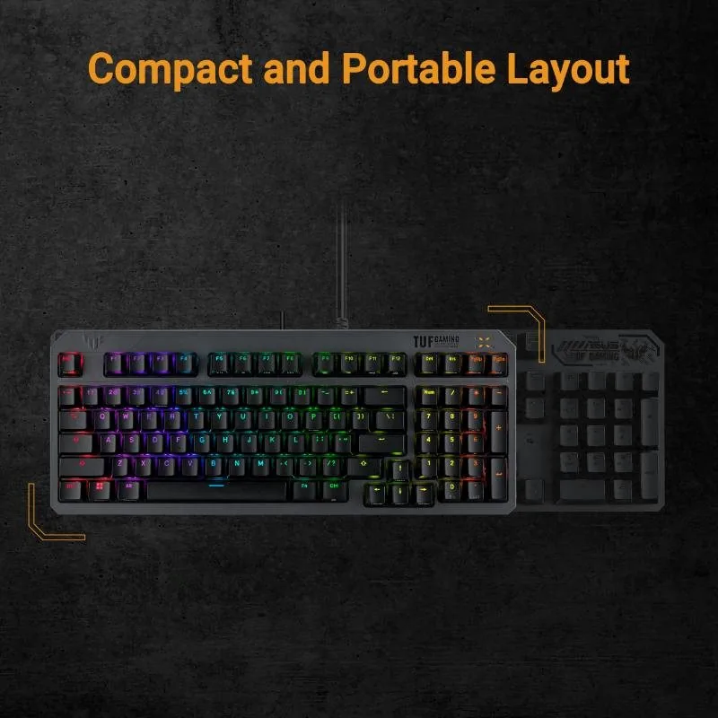ASUS KB TUF Gaming K3 GEN II - CZ SK, hybrdiní mechanická, drátová, CZ SK