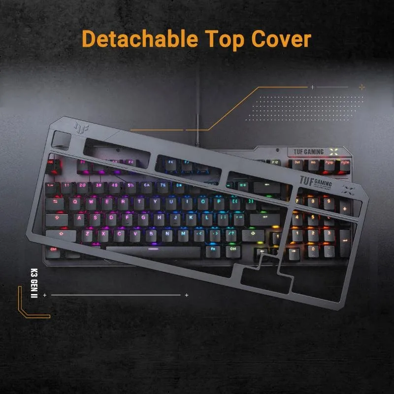 ASUS KB TUF Gaming K3 GEN II - CZ SK, hybrdiní mechanická, drátová, CZ SK