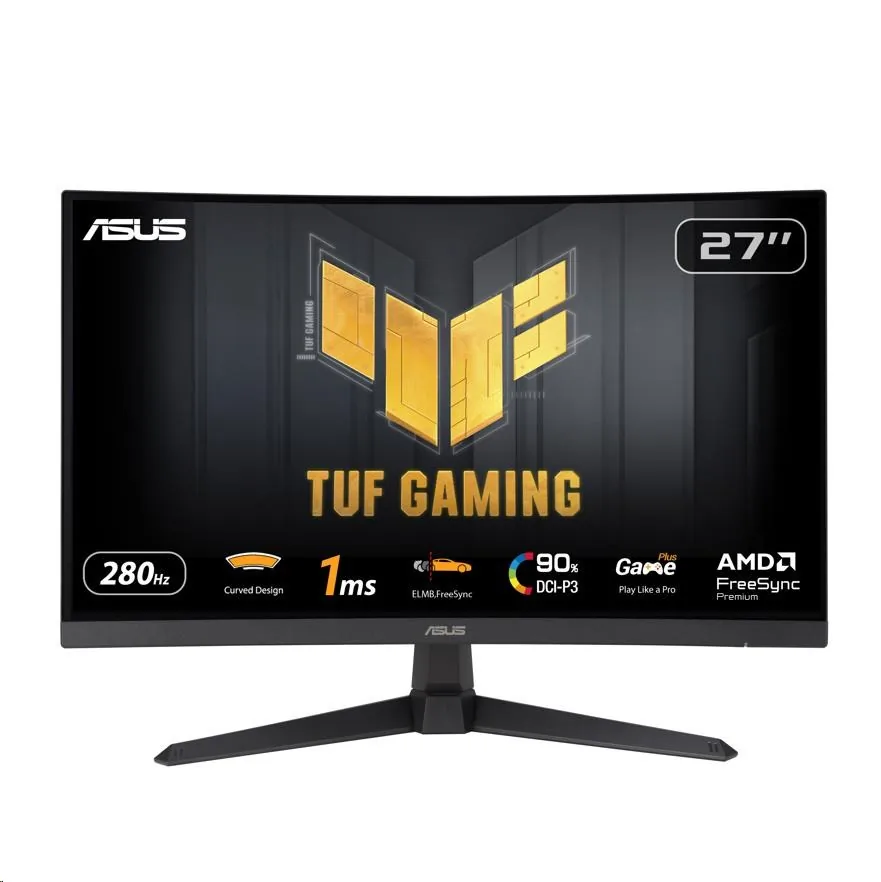 ASUS Monitor TUF Gaming VG27VQM1B, 27", VA, 1920x1080, 16:9, 1ms, DP, HDMI, FreeSync, 280Hz, Repro