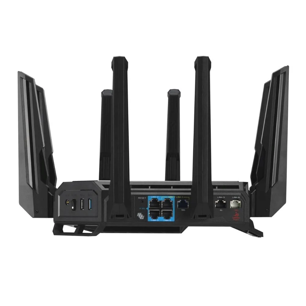 ASUS Herní Router ROG Rapture GT-BE19000, 3-pásmový WiFi7 Router, 2x WAN, 4x LAN, AiMesh