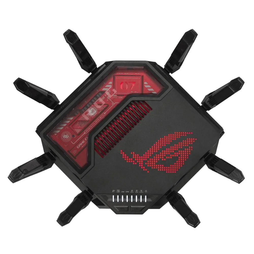 ASUS Herní Router ROG Rapture GT-BE19000, 3-pásmový WiFi7 Router, 2x WAN, 4x LAN, AiMesh