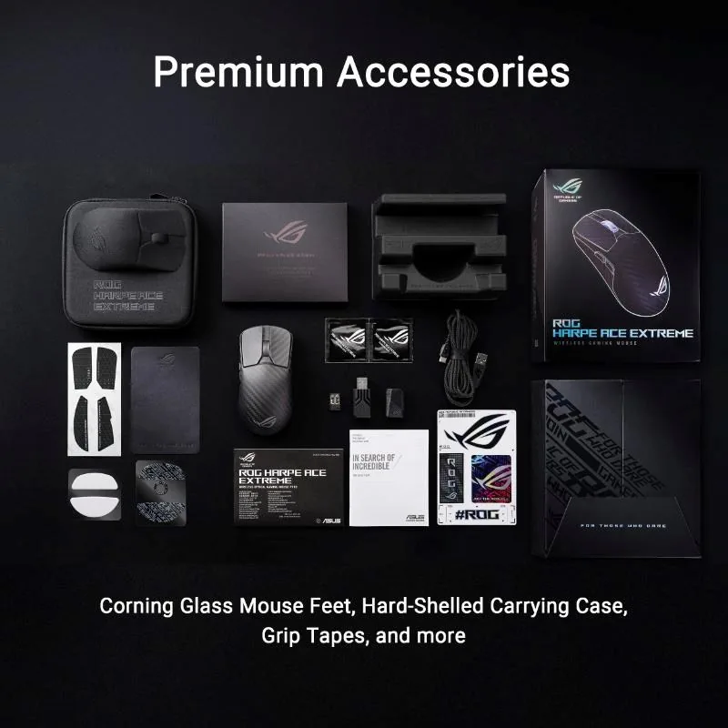 ASUS Herní myš ROG Harpe Ace Extreme, Bezdrátová BT, RF 2.4GHz, černá