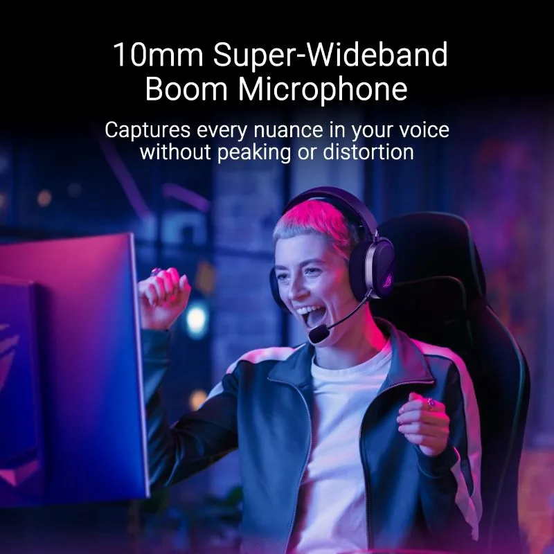 ASUS sluchátka ROG Pelta, Bezdrátové BT a RF 2.4GHz, ARGB, černá