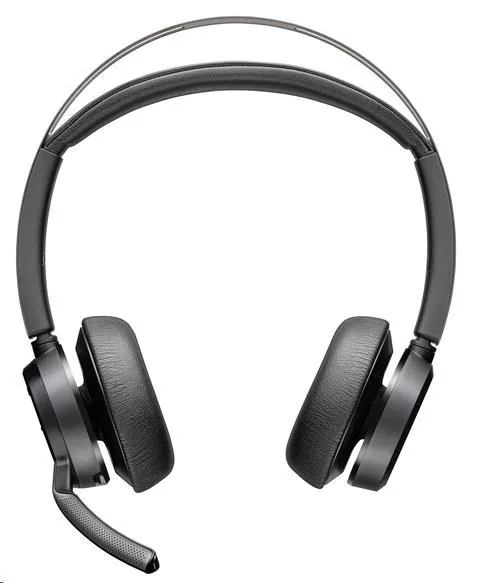 HP Poly Voyager Focus 2 - Náhlavní souprava - náhlavní - Bluetooth - bezdrátový - odstranění šumu - UBS-C přes adaptér Bluetooth - černá - certifikováno pro Zoom