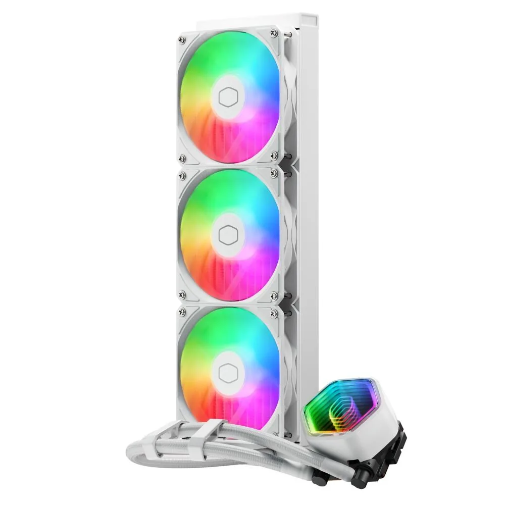 Cooler Master vodní chladič MasterLiquid 360 Core II, 3x120mm, LGA1851, AM5, bílá