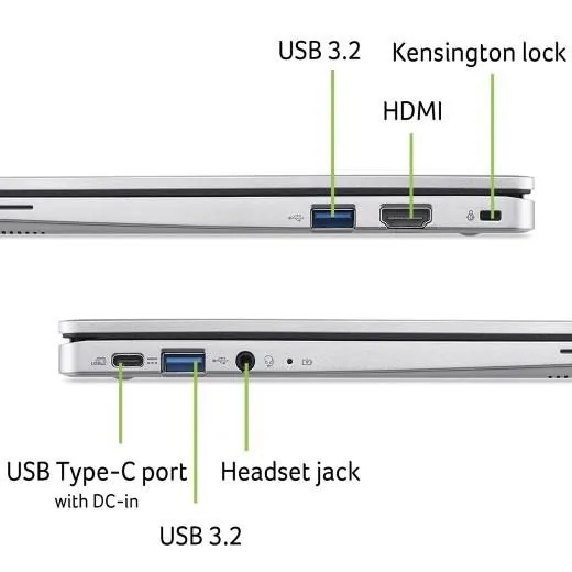 Acer Chromebook 311/CB311-12H-C1MG/N100/11,6"/1366x768/4GB/128GB eMMC/UHD/Chrome/Silver/2R