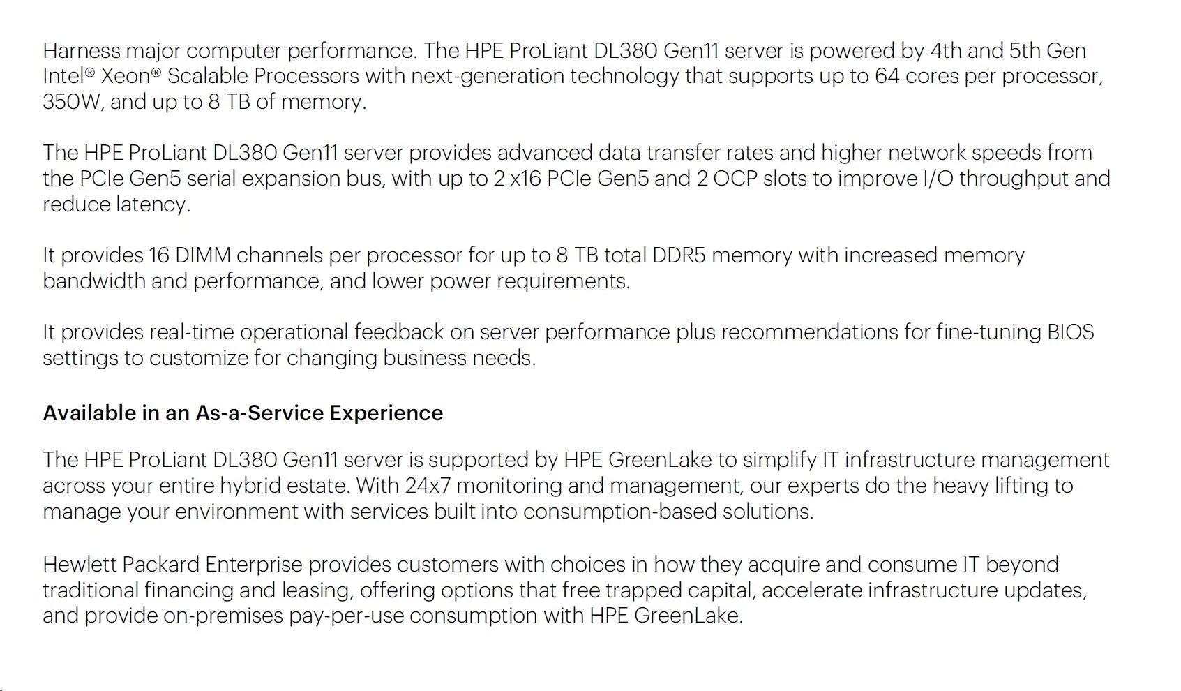 HPE DL380 G11 5515+, 64GB, 2 x 480GB SSD
