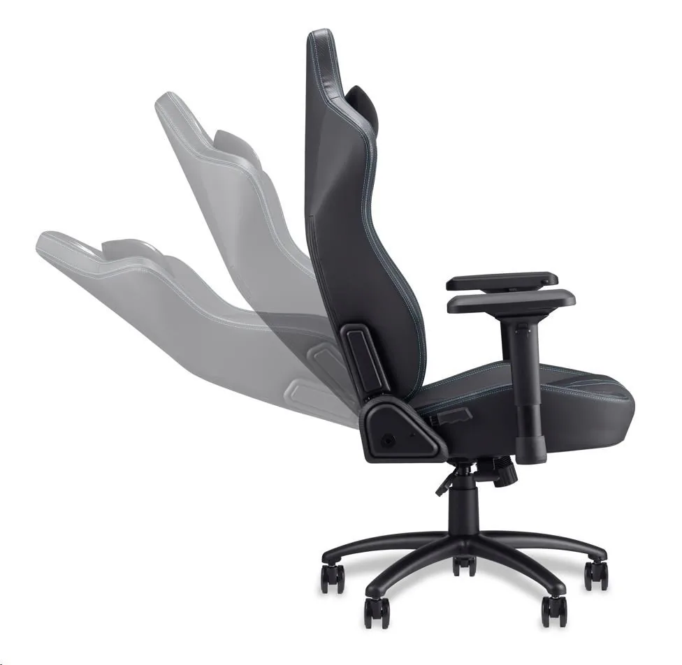 ACER herní křeslo židle Predator Rift Pro,4D područky,zádová opěrka,otočná konstrukce,Black
