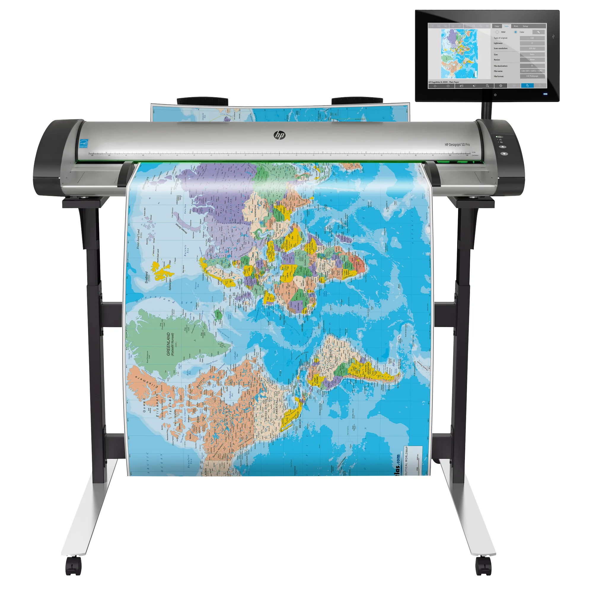 HP SD Pro 2 - Rolovací skener - Contact Image Sensor (CIS) - maximální šířka skenu: 44" - 1200 dpi x 1200 dpi - Gigabit LAN, USB 3.2 Gen 1, USB 2.0 - federal government