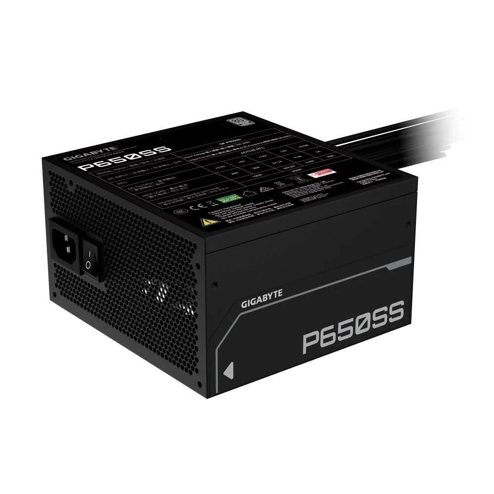 GIGABYTE zdroj P650SS, 650W, 80+ Silver, 120mm, ATX 3.0, černá