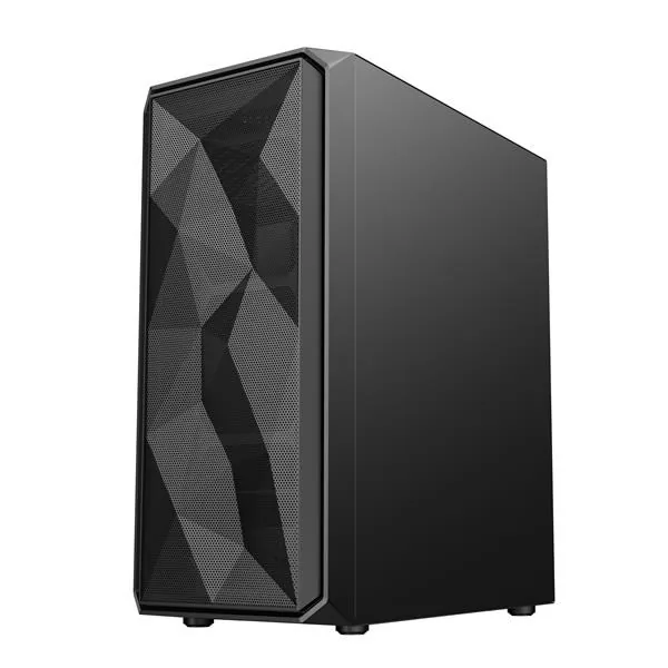 VeinX case ME19A Mid Tower, bez zdroje, 1x USB3.0, 1x USB2.0, 4x 120mm ARGB Fan, 1x ARGB Controller, černá