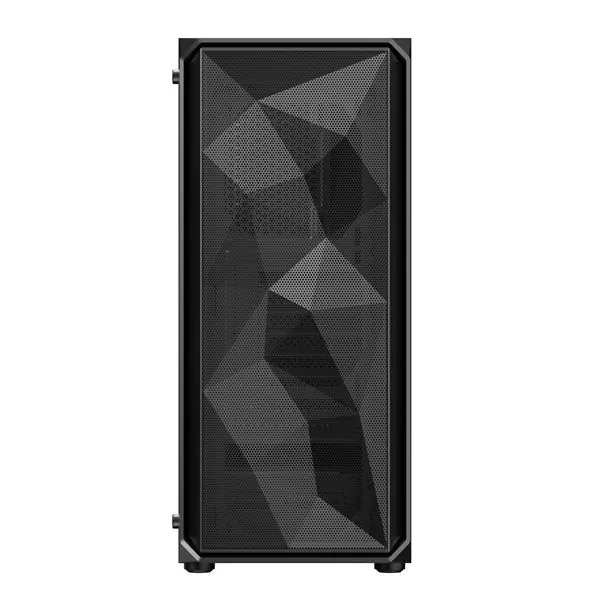 VeinX case ME19A Mid Tower, bez zdroje, 1x USB3.0, 1x USB2.0, 4x 120mm ARGB Fan, 1x ARGB Controller, černá