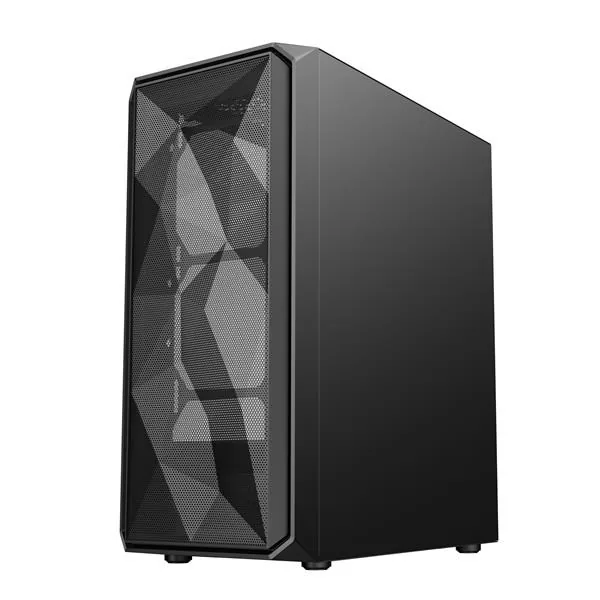 VeinX case ME19A Mid Tower, bez zdroje, 1x USB3.0, 1x USB2.0, 4x 120mm ARGB Fan, 1x ARGB Controller, černá