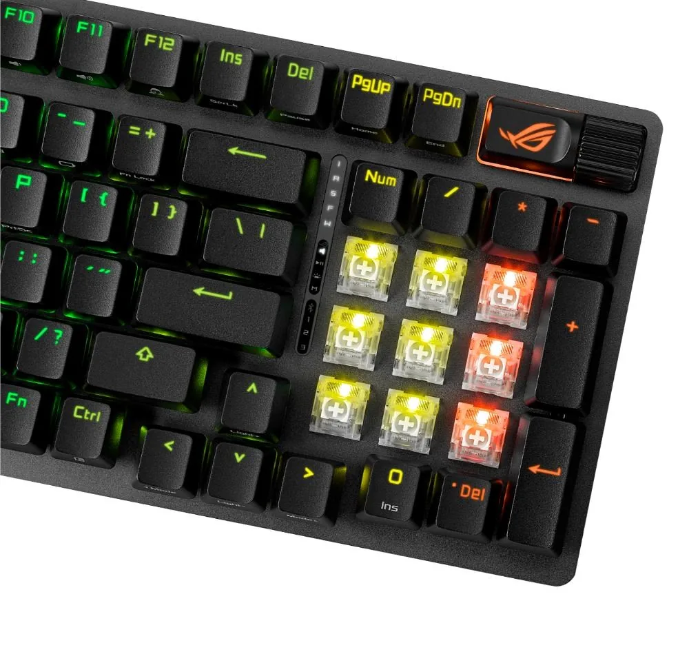 ASUS KB ROG Strix Scope II X (ROG NX Snow V2 PBT), mechanická, drátová, USB-A, USB-C, US