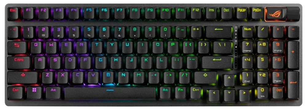 ASUS KB ROG Strix Scope II X (ROG NX Snow V2 PBT), mechanická, drátová, USB-A, USB-C, US