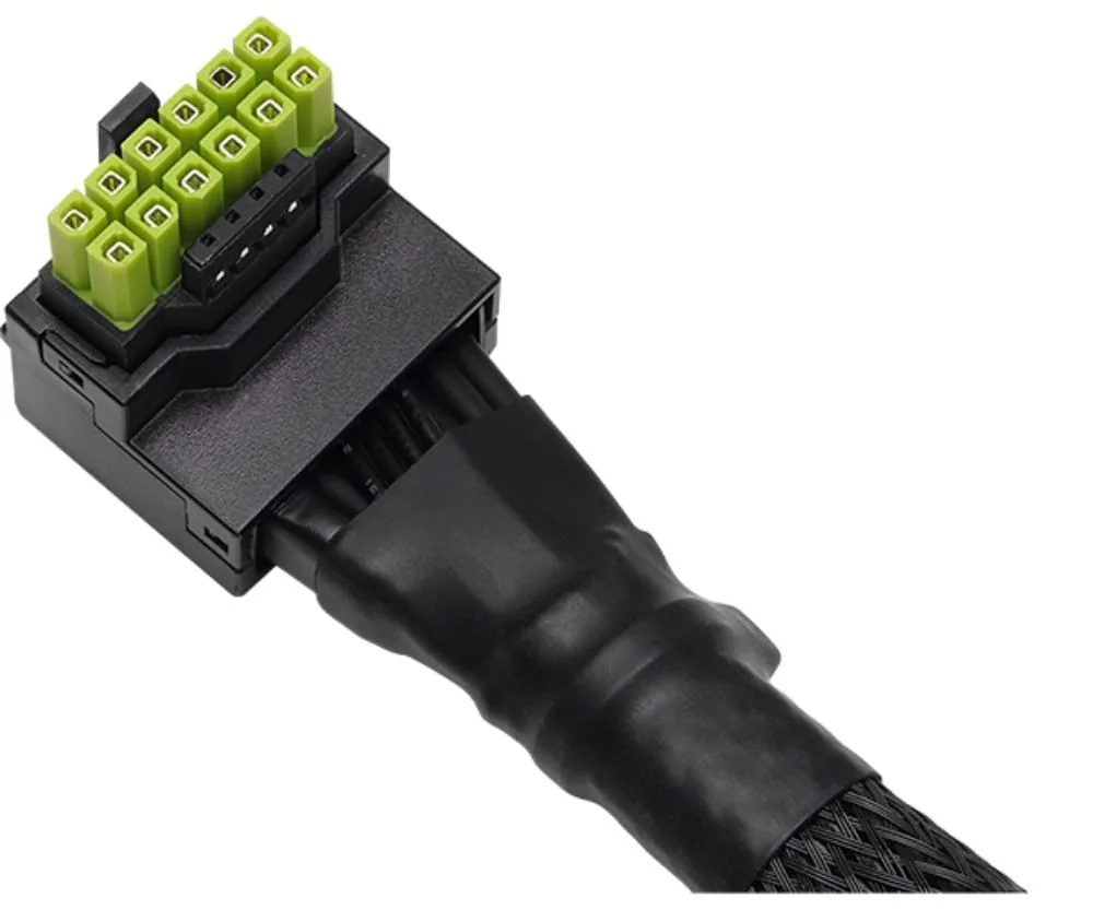 Kabel Asrock 12VHPWR, 12V-2x6 600W, L-Type 90°, černá