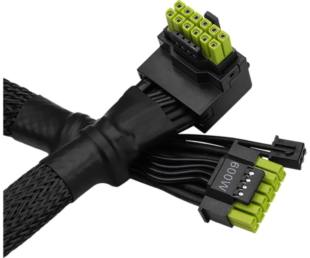 Kabel Asrock 12VHPWR, 12V-2x6 600W, L-Type 90°, černá