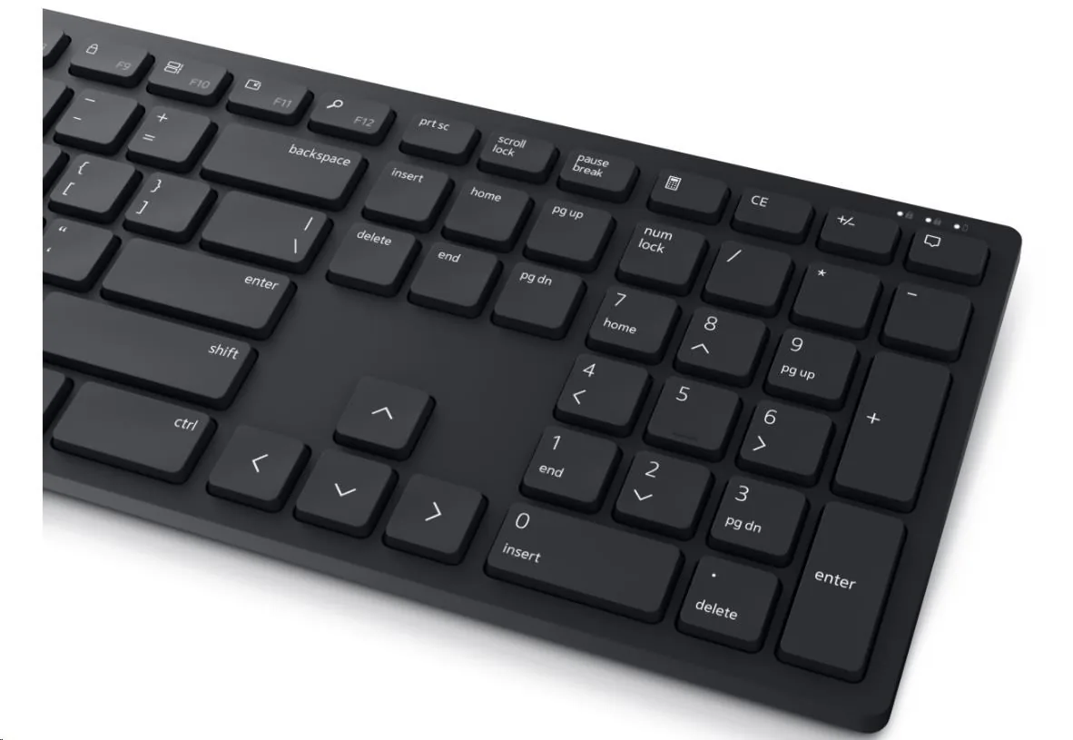 Dell Pro Keyboard and Mouse KM5221W - Sada klávesnice a myši - bezdrátový - 2.4 GHz - QWERTY - US mezinárodní - černá