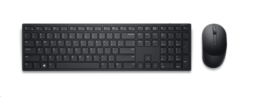 Dell Pro Keyboard and Mouse KM5221W - Sada klávesnice a myši - bezdrátový - 2.4 GHz - QWERTY - US mezinárodní - černá
