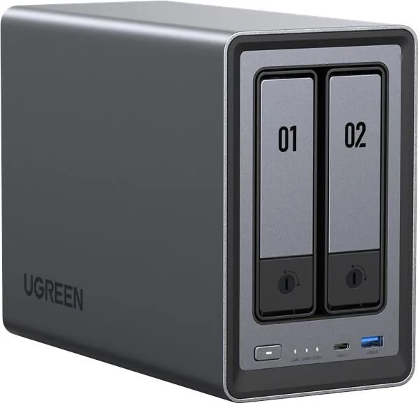 UGREEN NASync DXP2800 (4C IntelN100 3,4GHz 8GBRAM 2xSATA 2xM.2 1x2,5GbE 2xUSB2.0 2xUSB3.2 1xUSB-C HDMI)