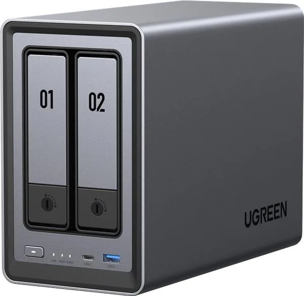 UGREEN NASync DXP2800 (4C IntelN100 3,4GHz 8GBRAM 2xSATA 2xM.2 1x2,5GbE 2xUSB2.0 2xUSB3.2 1xUSB-C HDMI)