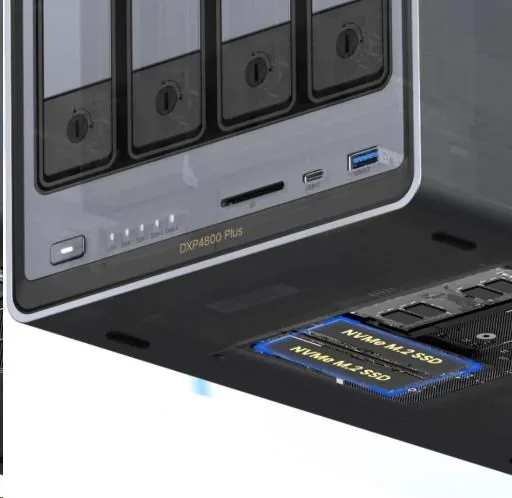 UGREEN NASync DXP4800 Plus (6C Gold8505 4,4GHz 8GBRAM 4xSATA 2xM.2 1x2,5GbE 1x10GbE 2xUSB2.0 2xUSB3.2 1xUSB-C HDMI SD)