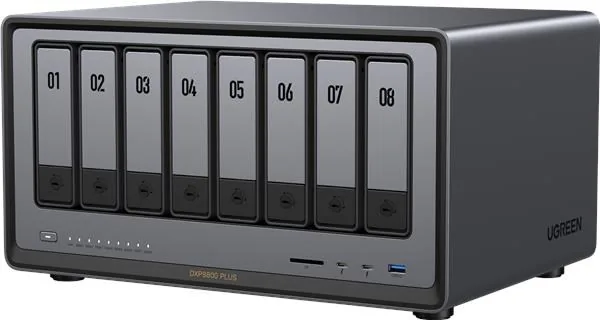 UGREEN NASync DXP8800 Plus (10C i5-1235U 4,4GHz 8GBRAM 8xSATA 2xM.2 2x10GbE 1xPCIe 2xTB 2xUSB2.0 2xUSB3.2 HDMI SD)