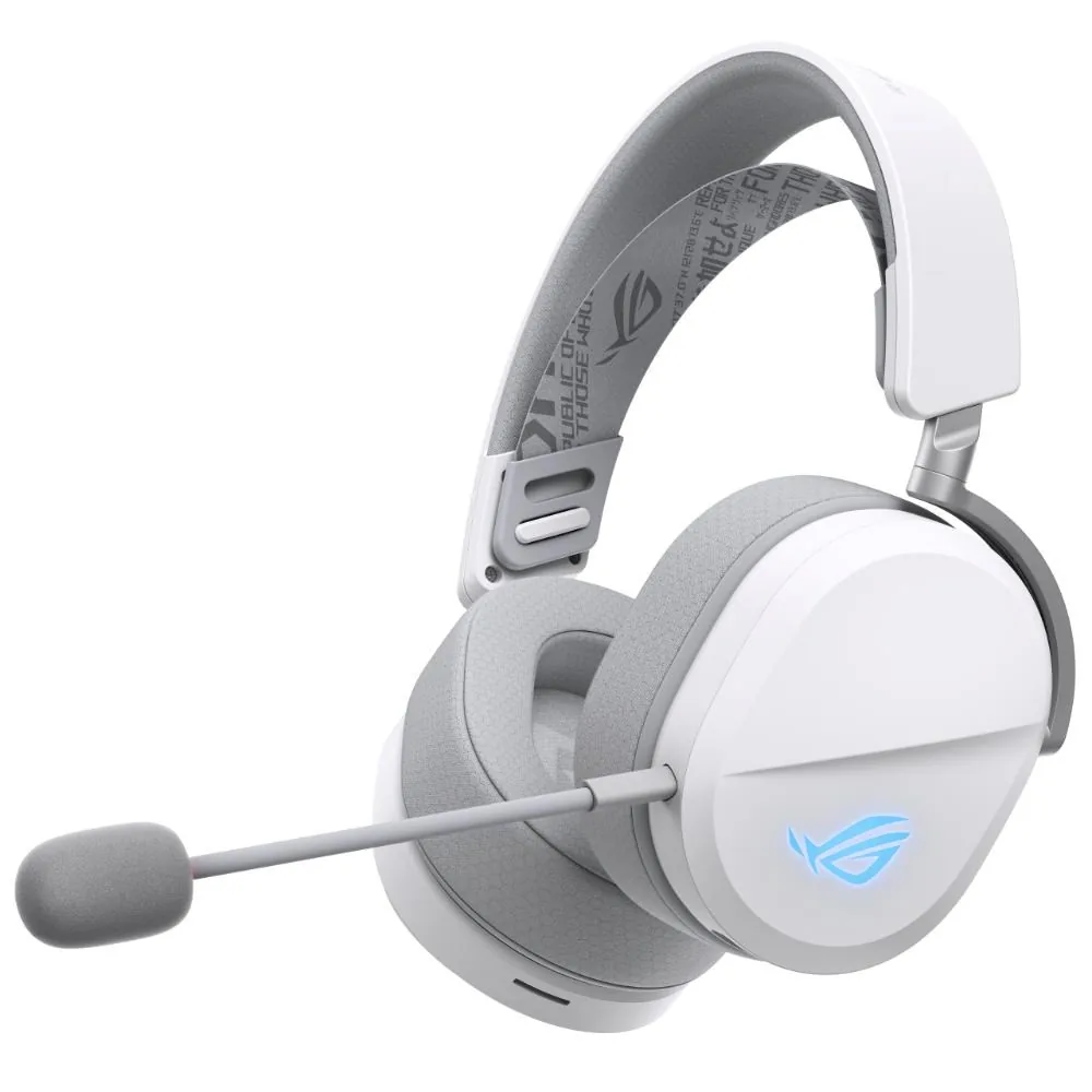 ASUS sluchátka ROG Pelta, Bezdrátové BT a RF 2.4GHz, ARGB, bílá