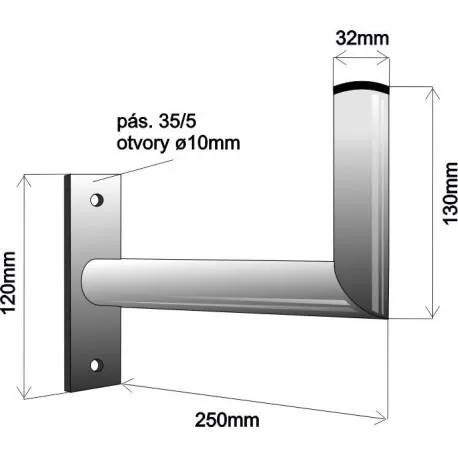 Anténní držák 25cm I (p.3,2 cm)