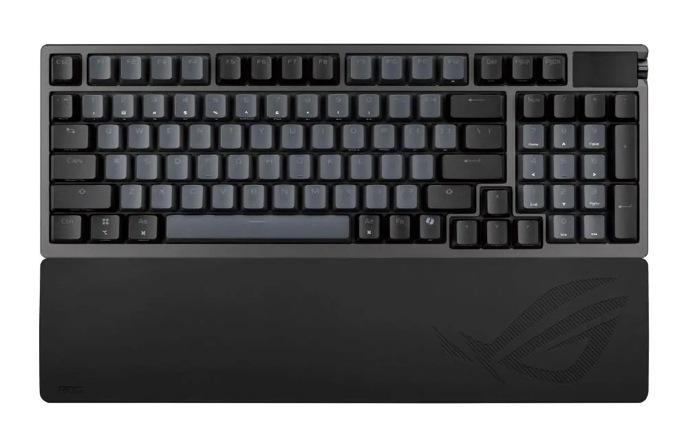 ASUS klávesnice ROG Azoth 96 HE, Mechanická, Bezdrátová, BT, RF 2.4GHz, CZ SK, černá